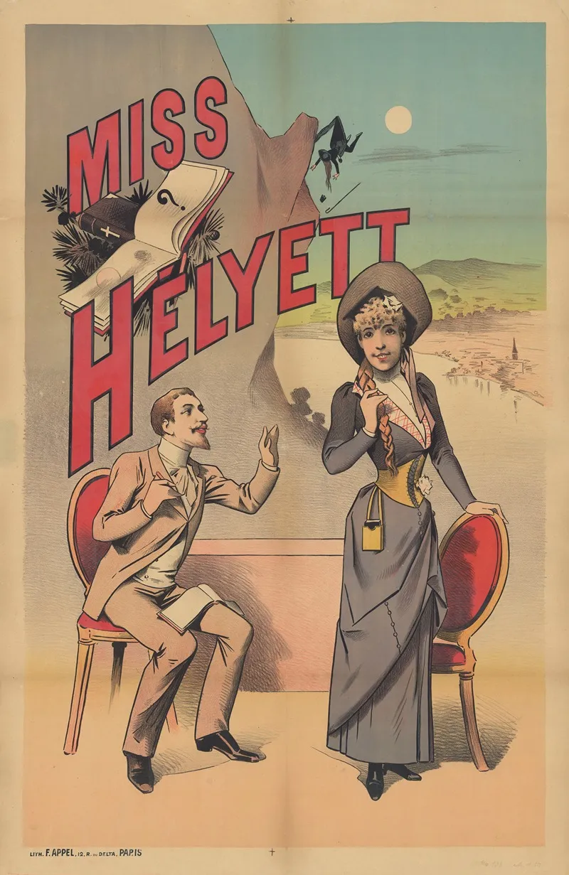 Miss Helyett Wall Art by Lith. F. Appel - High-Resolution Digital Print