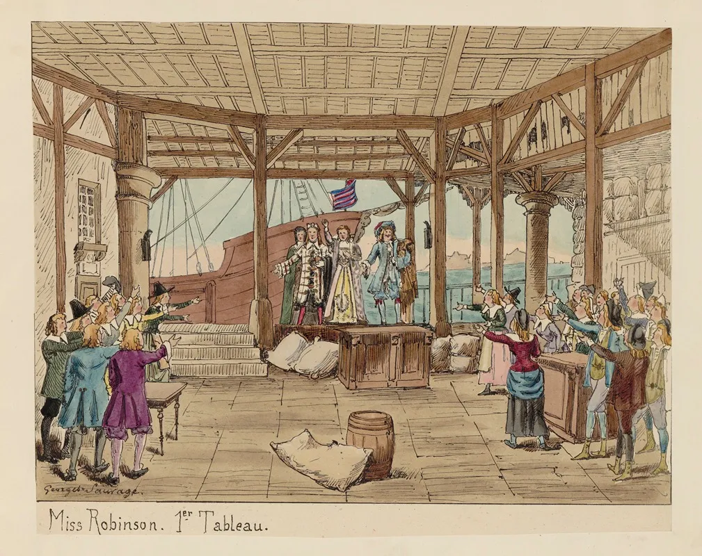 Miss Robinson 1er Tableau Wall Art by Georges Sauvage - High-Resolution Digital Print
