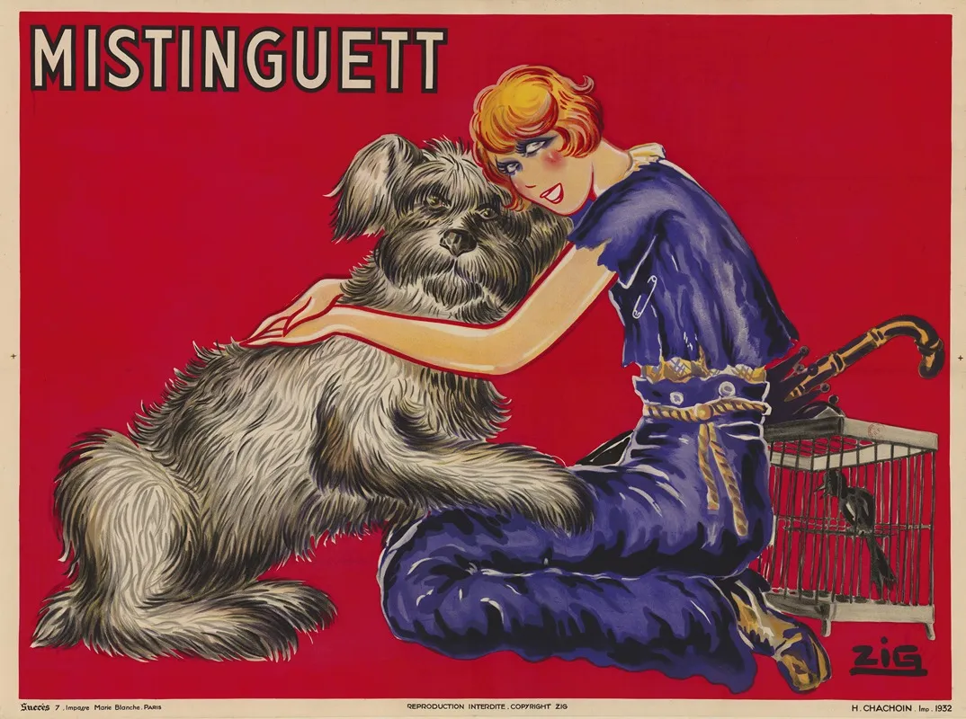 Mistinguett 3 Wall Art by Zig (Louis Gaudin) - High-Resolution Digital Print