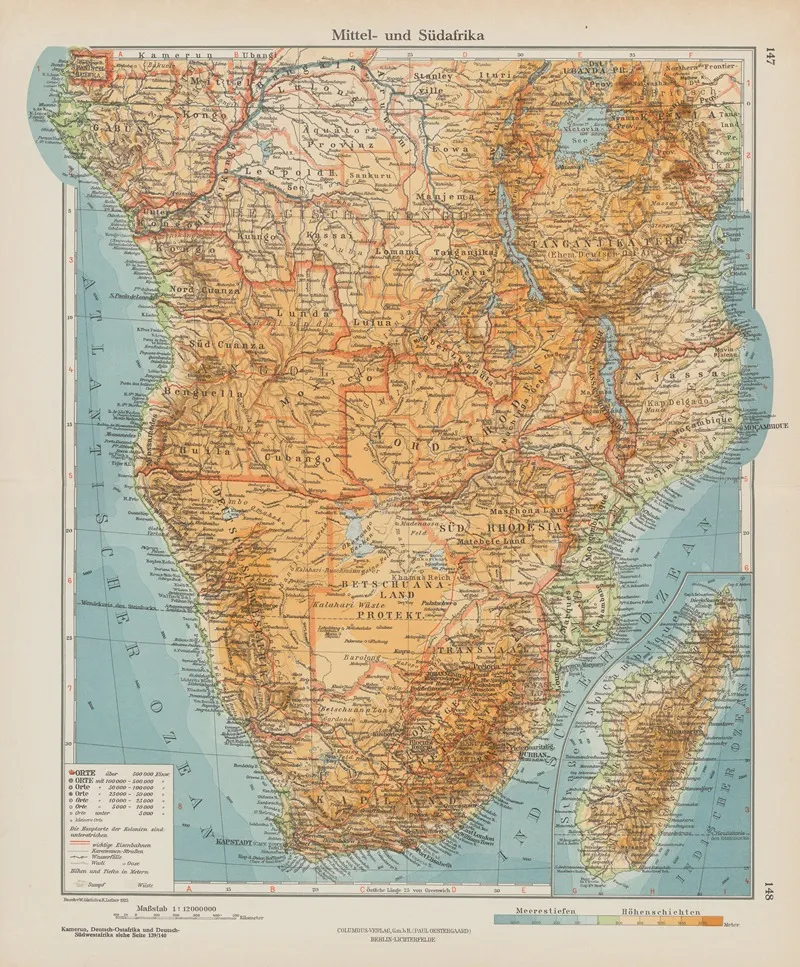Mittel Und Sudafrika Wall Art by Ernst Friedrich - High-Resolution Digital Print