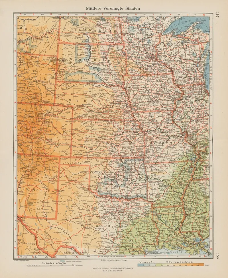 Mittlere Vereinigte Staaten Wall Art by Ernst Friedrich - High-Resolution Digital Print
