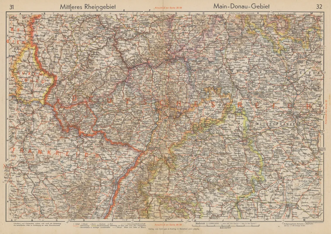 Mittleres Rheingebiet Main Donau Gebiet Wall Art by Wolfgang Preuss - High-Resolution Digital Print
