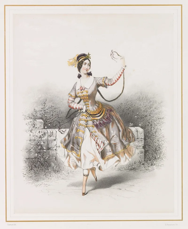 Mlle Dumilatre La Polka Wall Art by Eugène Charles François Guérard - High-Resolution Digital Print