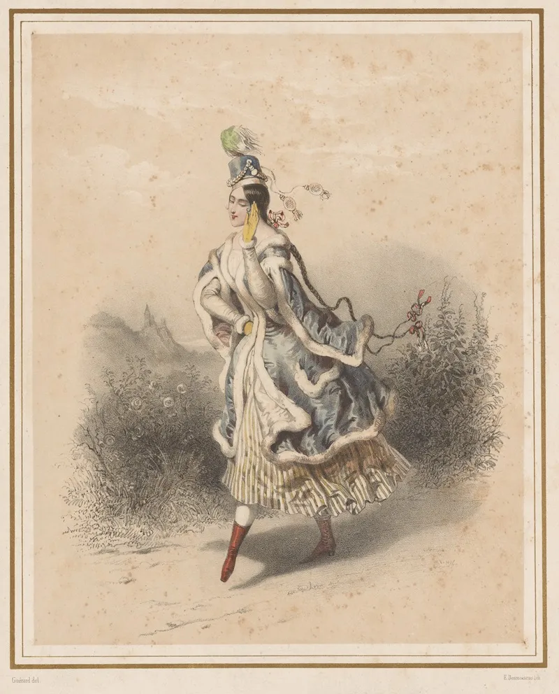 Mlle Lucile Grahn La Cracovienne Wall Art by Eugène Charles François Guérard - High-Resolution Digital Print