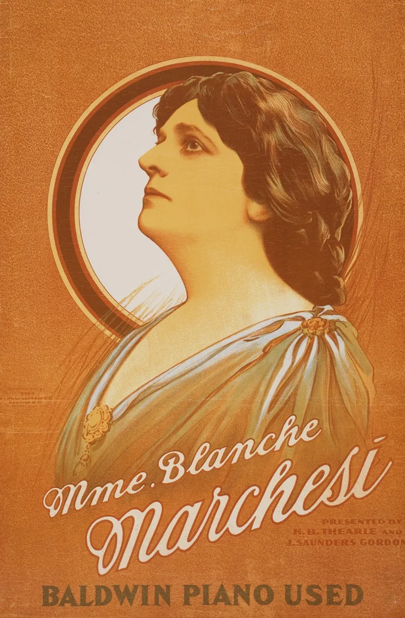 Mme Blanche Marchesi Presented By H B Thearle And J Saunders Gordon