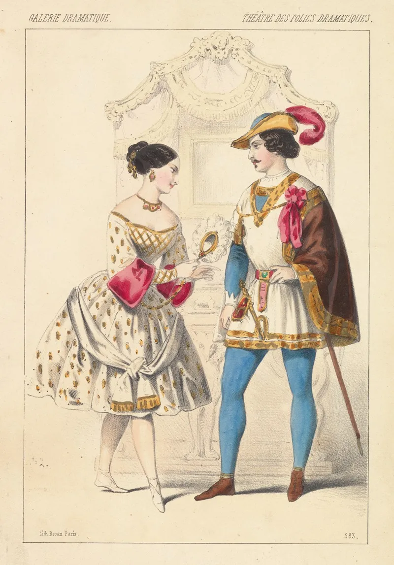 Mme Legros Role De La Coquetterie Leriche Role Du Prince Robert Dans Les Quenouilles De Verre Wall Art by Alexandre Lacauchie - High-Resolution Digital Print