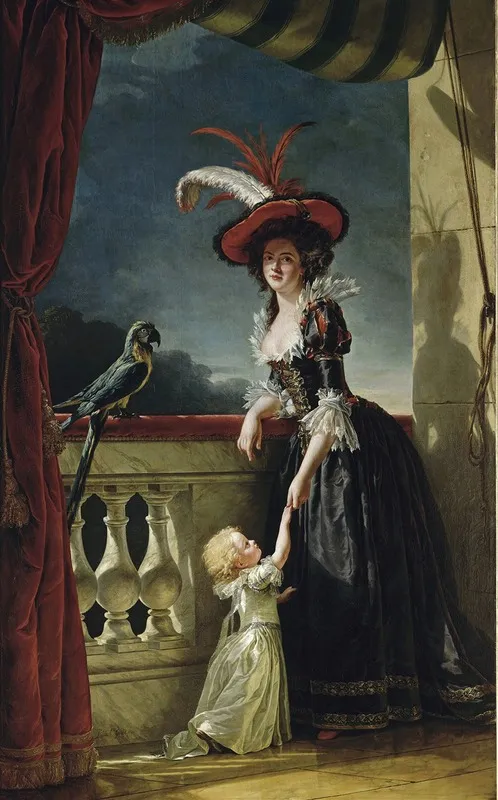 Mme Louise Elisabeth With Her Two Year Old Son