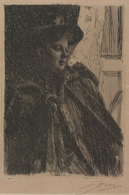 Mme Olga Bratt Wall Art by Anders Zorn - High-Resolution Digital Print