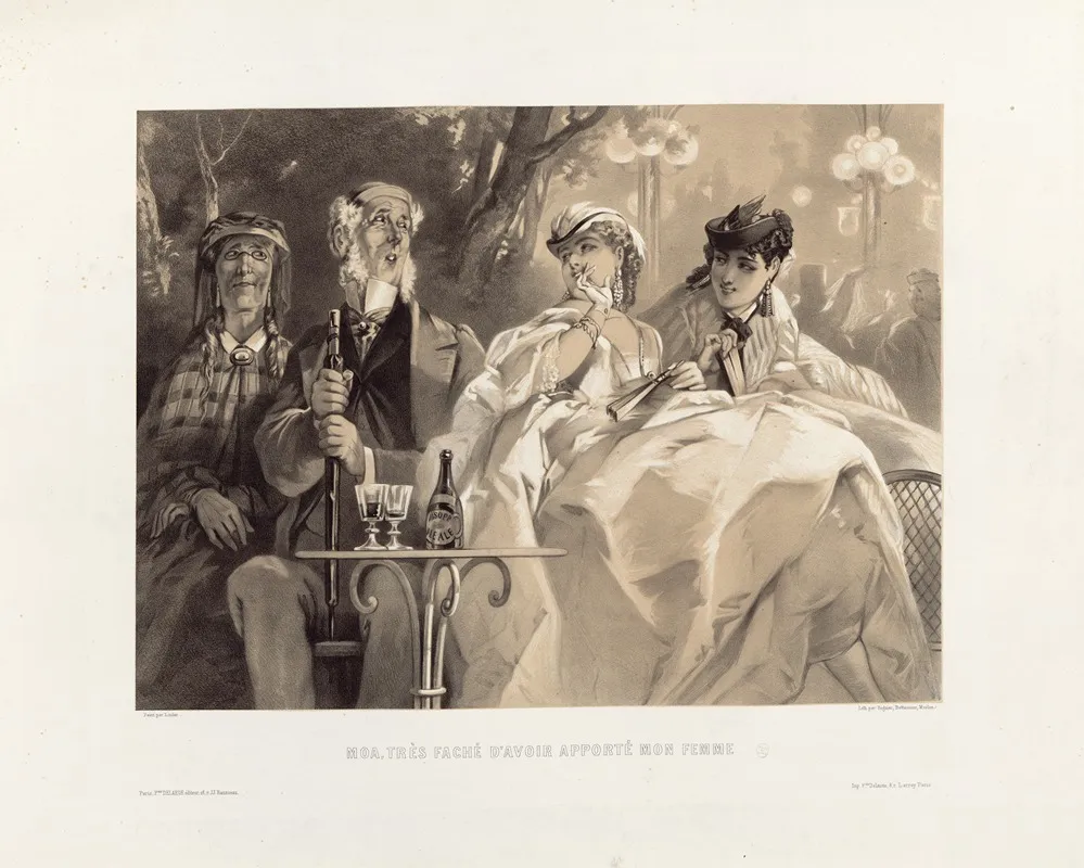 Moa Tres Fache Davoir Apporte Mon Femme Wall Art by Philippe-Jacques Linder - High-Resolution Digital Print