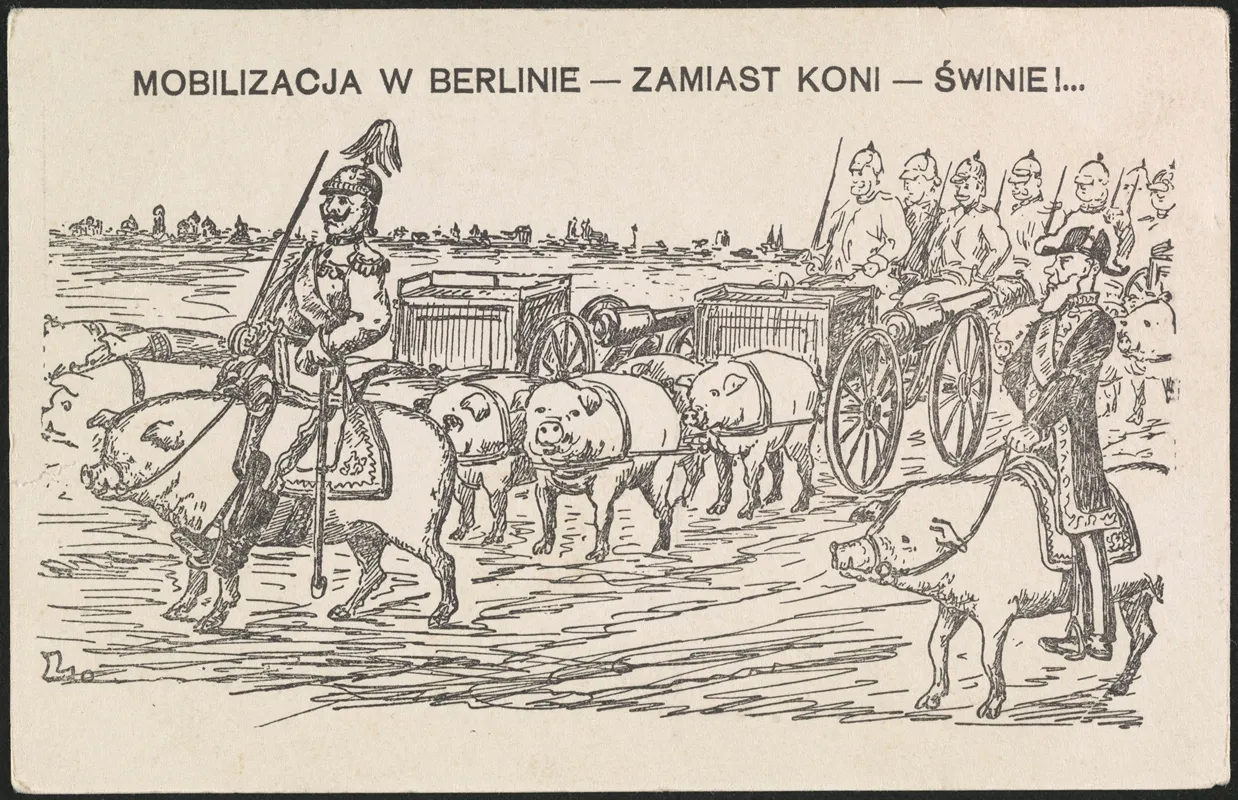 Mobilizacja W Berlinie Zamiast Koni Swinie Wall Art by Wydawnictwo Edang - High-Resolution Digital Print