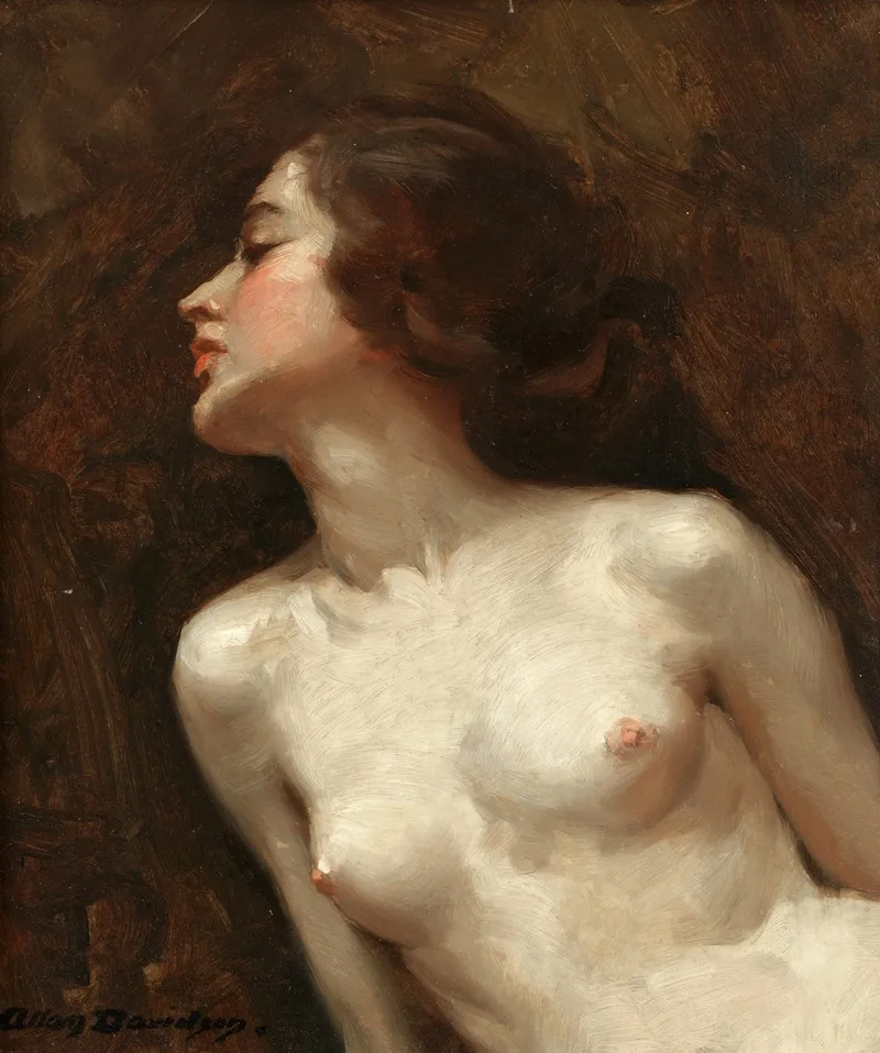 Model Posing Wall Art by Allan Douglas Davidson - High-Resolution Digital Print