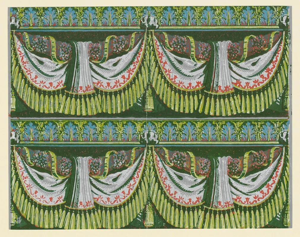 Modeldruckpapier Grosfigurige Musterbander 12