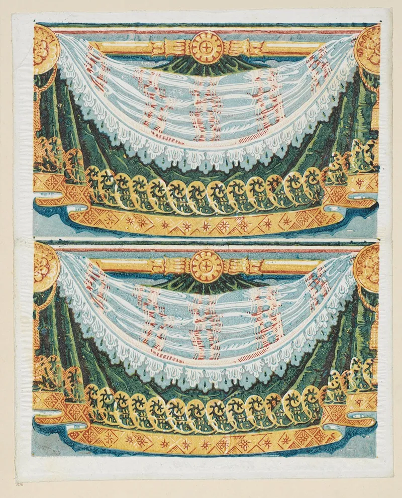 Modeldruckpapier Grosfigurige Musterbander 13