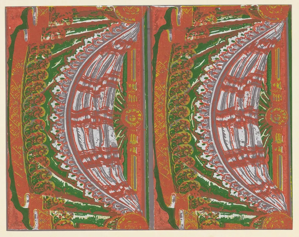 Modeldruckpapier Grosfigurige Musterbander 9
