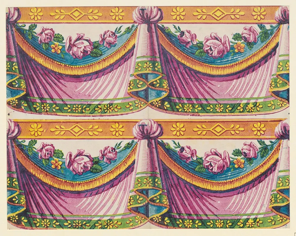 Modeldruckpapier Grosfigurige Musterbander