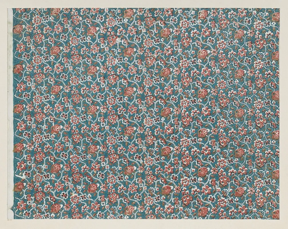 Modeldruckpapier Mit Golddruck Florales Flachenmuster