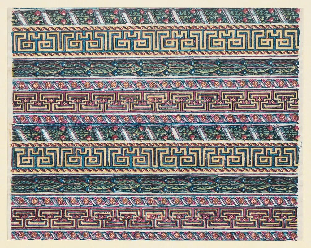 Modeldruckpapier Ornamentale Musterbander