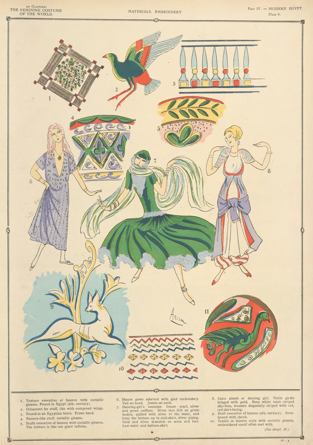 Modern Egypt Materials Embroidery Wall Art by Paul Louis de Giafferri - High-Resolution Digital Print