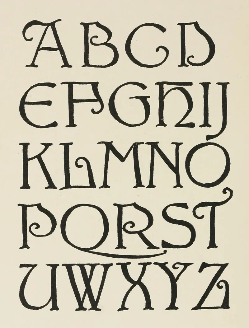 Modern English Capitals Wall Art by Frank Chouteau Brown - High-Resolution Digital Print