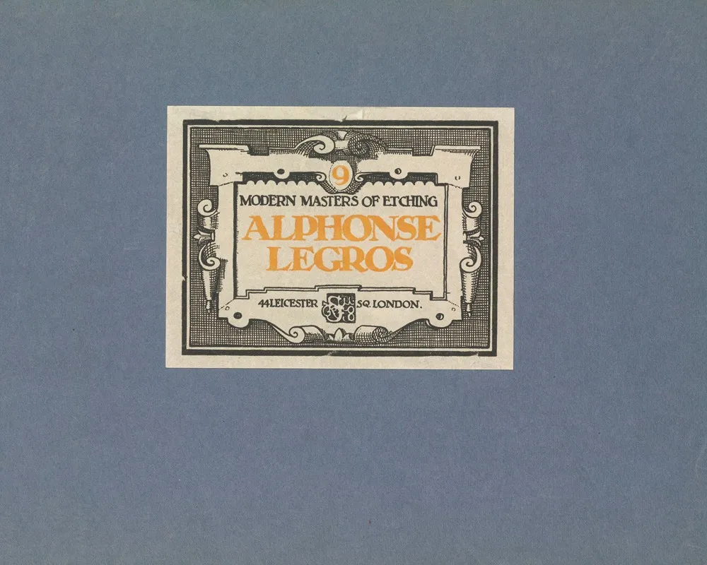 Modern Masters Of Etching Alphonse Legros Cover