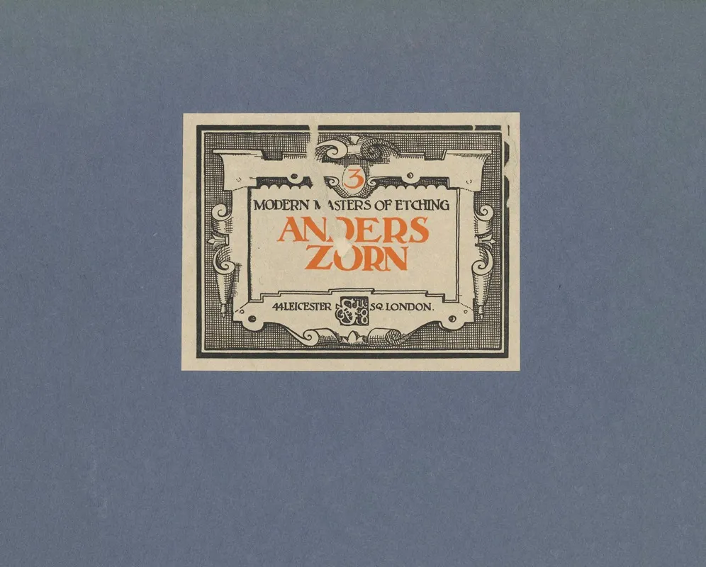 Modern Masters Of Etching Anders Zorn Cover