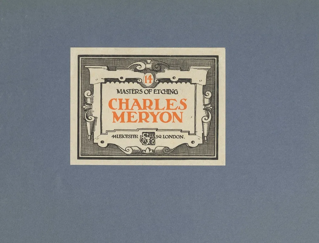 Modern Masters Of Etching Charles Meryon Cover