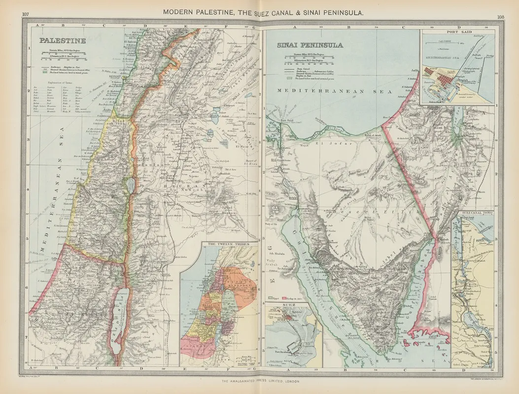 Modern Palestine The Suez Canal And Sinai Peninsula