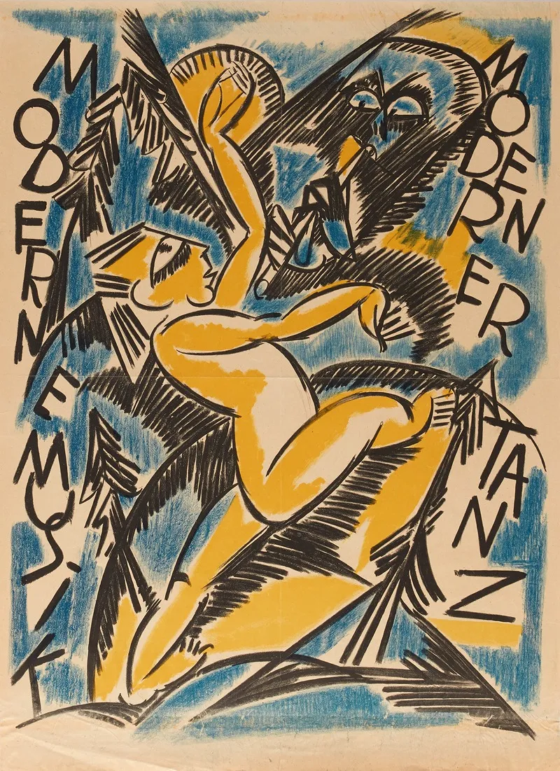 Moderne Musik Moderner Tanz Wall Art by Karl Jakob Hirsch - High-Resolution Digital Print