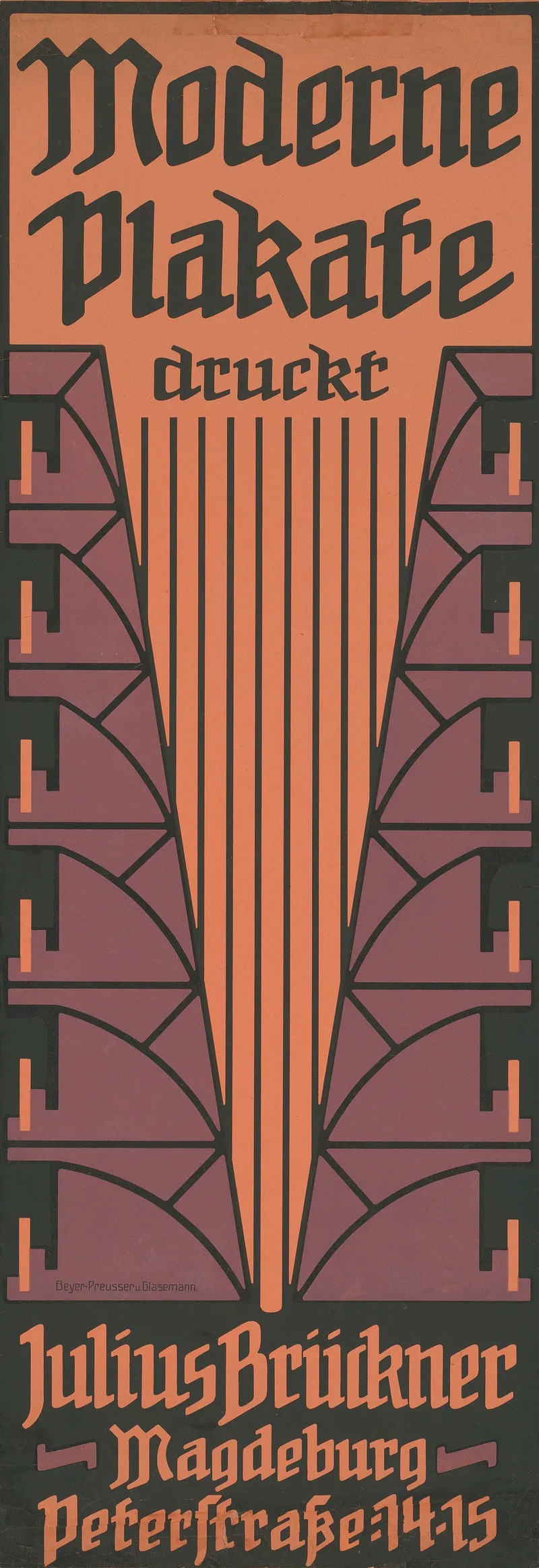 Moderne Plakate Druckt Julius Bruckner Wall Art by Eduard Hanns Beyer-Preusser - High-Resolution Digital Print