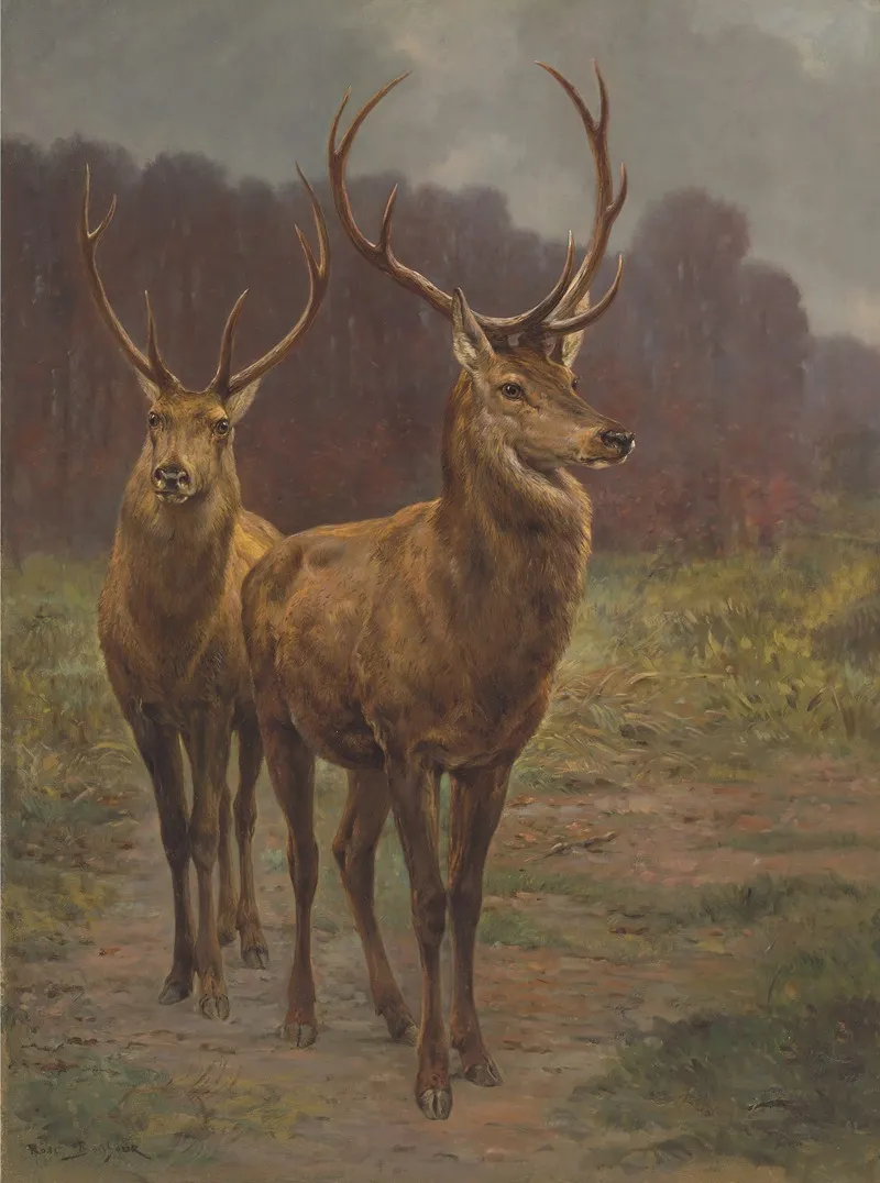 Monarchs Of The Forest Wall Art by Rosa Bonheur - High-Resolution Digital Print