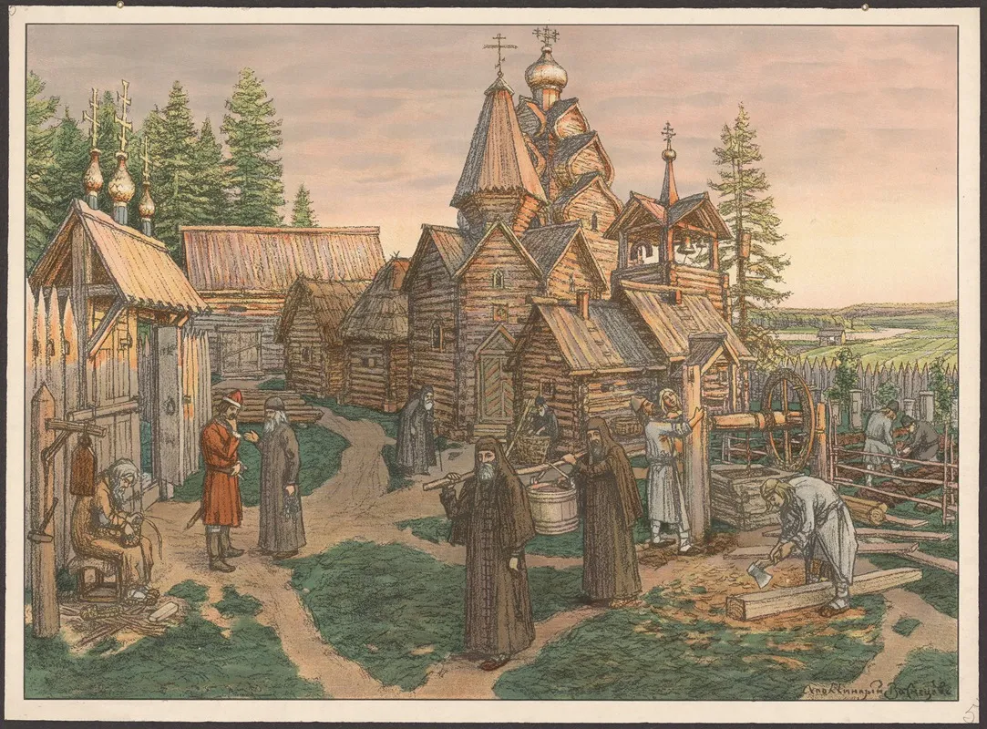 Monastery In Moscow Wall Art by Apollinary Vasnetsov - High-Resolution Digital Print