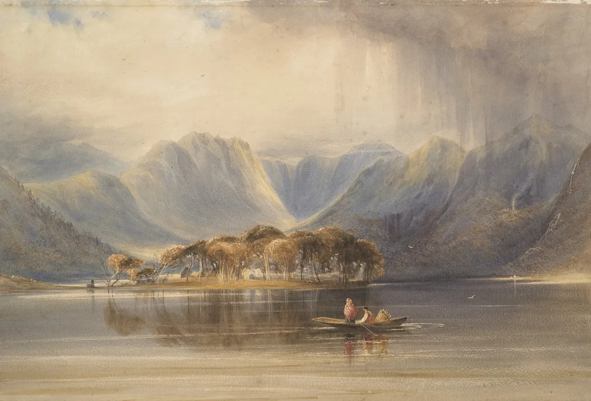 Monastery Of St Finbarr Gougane Barra Co Cork Ireland Wall Art by Andrew Nicholl - High-Resolution Digital Print