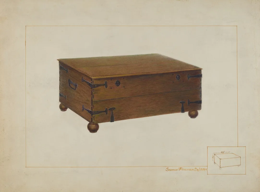 Money Chest In Old Swedes Church