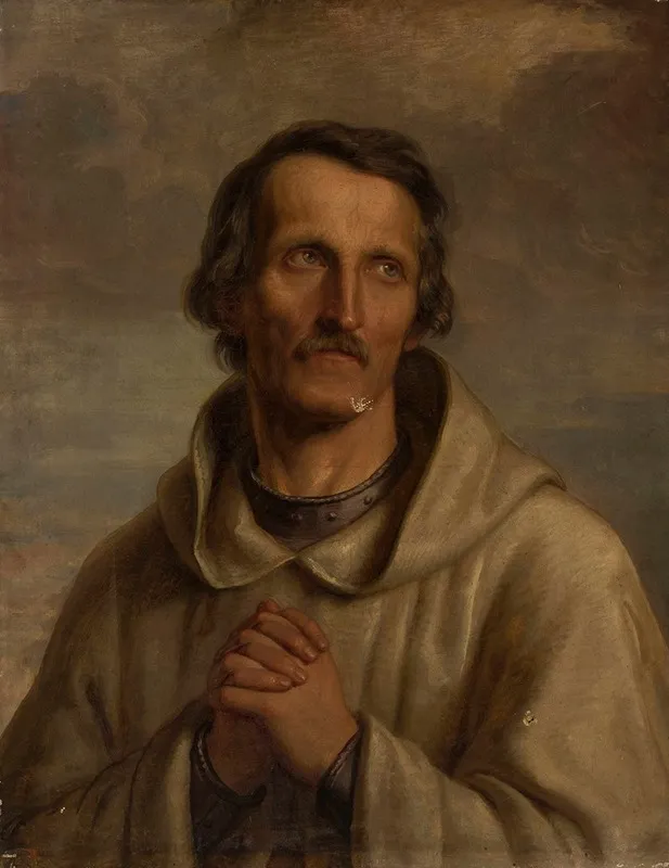 Monk Pilgrim Wall Art by Aleksander Lesser - High-Resolution Digital Print