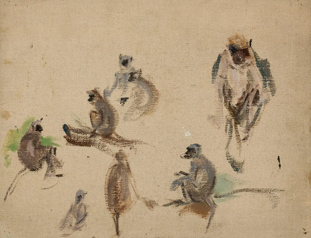 Monkeys From The Journey To India