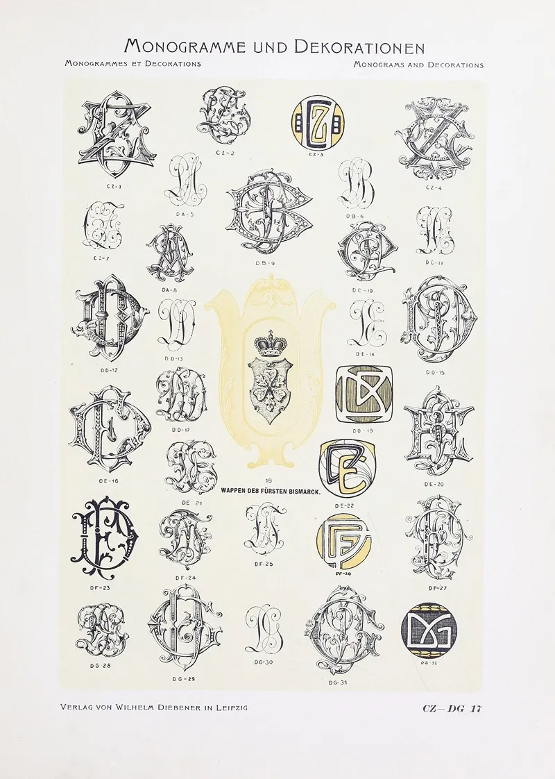Monogrammes Und Dekorationen Pl 017