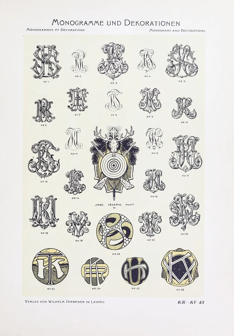 Monogrammes Und Dekorationen Pl 043