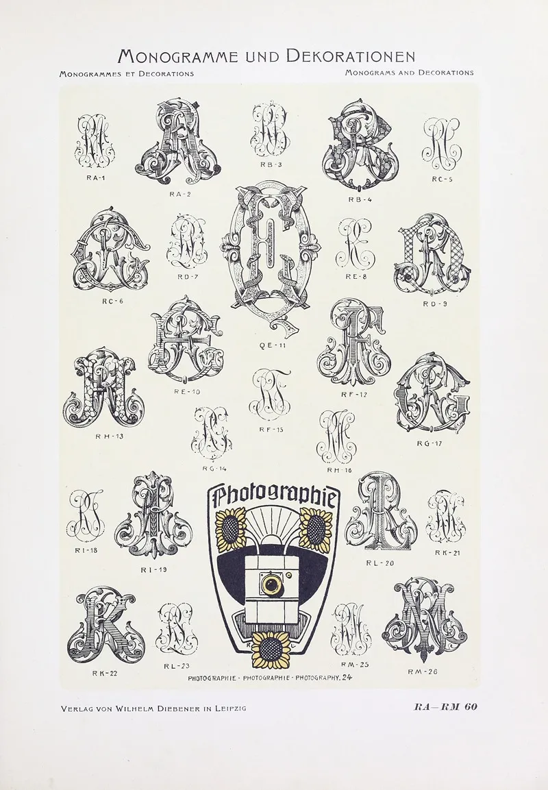 Monogrammes Und Dekorationen Pl 060