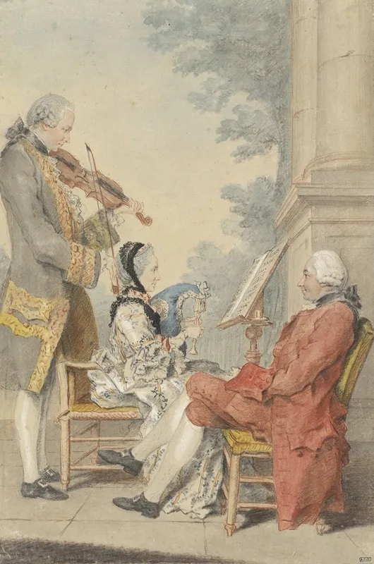 Monsieur And Madame Blizet With Monsieur Le Roy The Actor