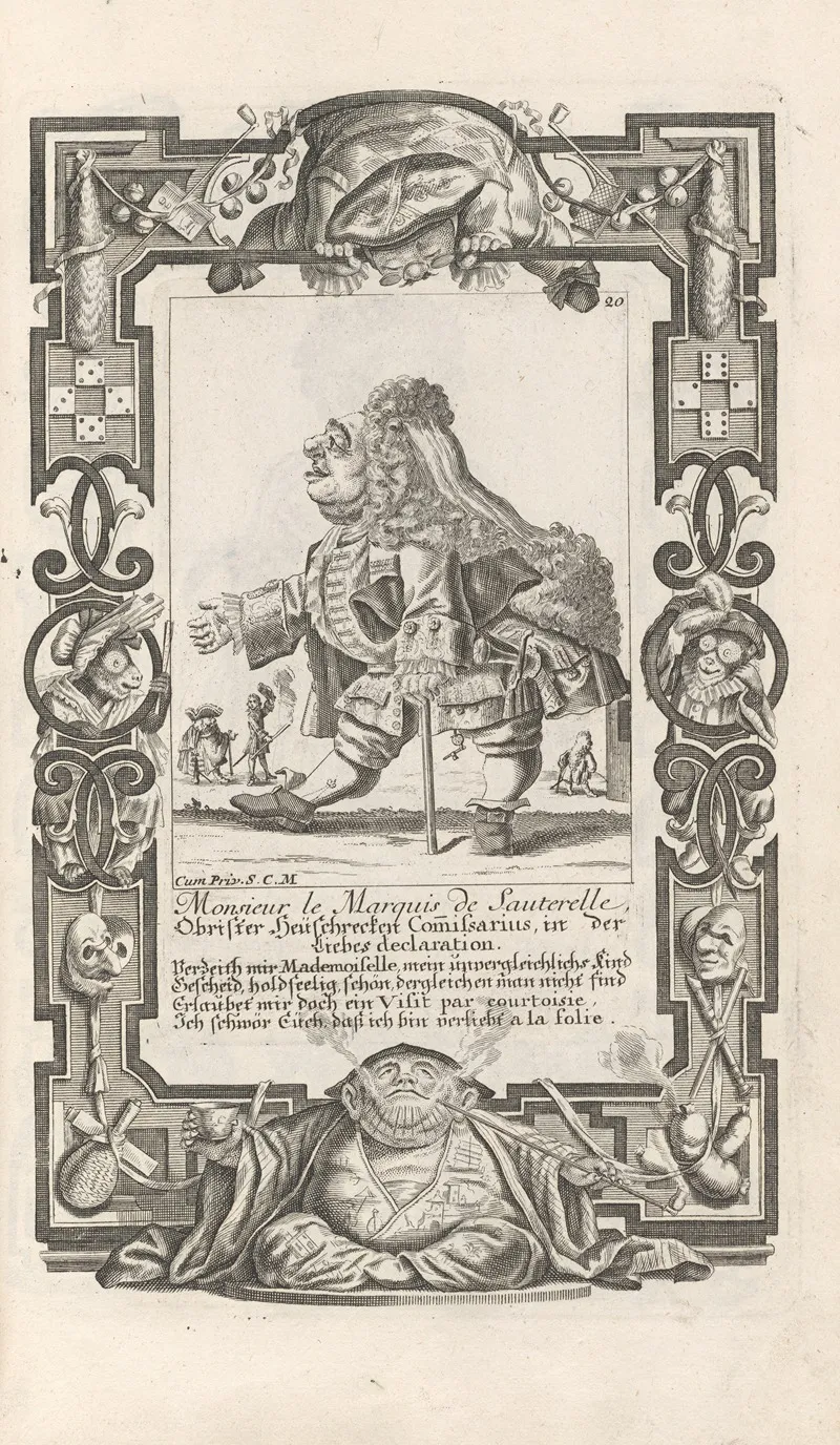 Monsieur Le Marquis De Sauterelle Pl 20 Wall Art by Elias Baeck - High-Resolution Digital Print