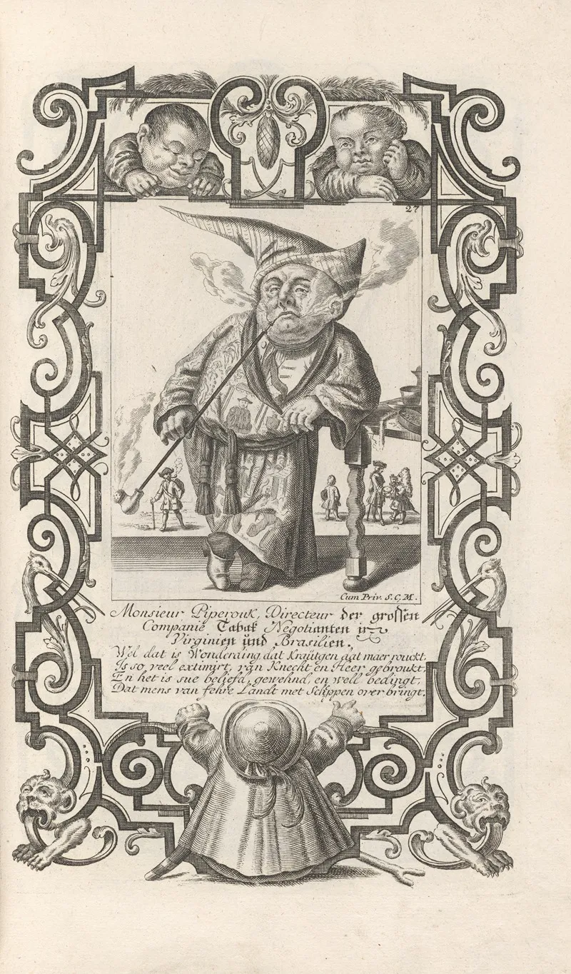 Monsieur Piperoux Directeur Der Grossen Companie Tabak Negotiaten In Virginien Und Brasilien Pl 27 Wall Art by Elias Baeck - High-Resolution Digital Print