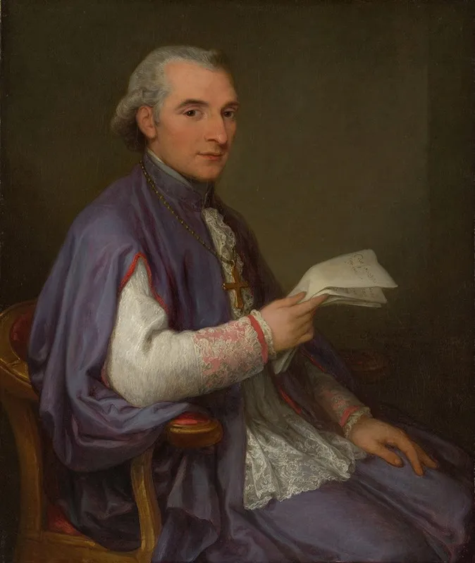 Monsignor Giuseppe Spina 1756 1828 Wall Art by Angelica Kauffmann - High-Resolution Digital Print