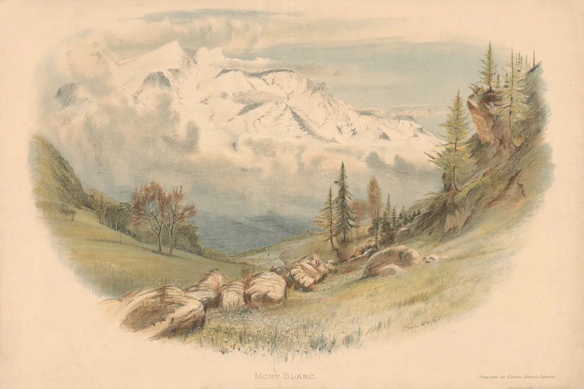 Mont Blanc 3 Wall Art by Charles William Wyllie - High-Resolution Digital Print