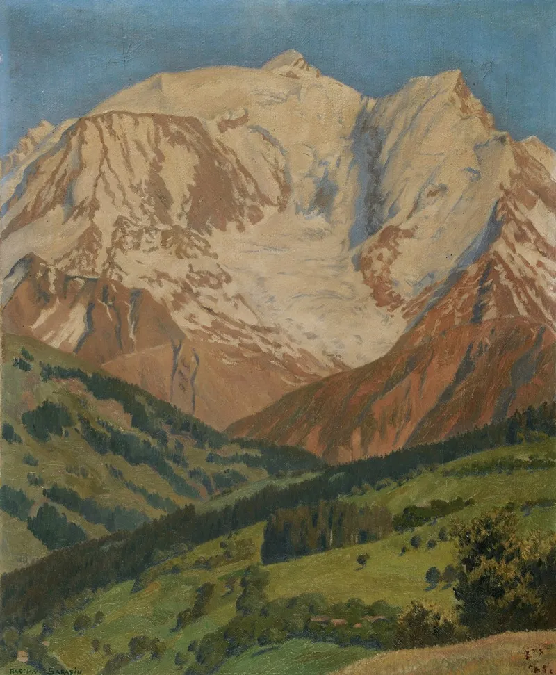 Mont Blanc Seen From Combloux Wall Art by Régnault Sarasin - High-Resolution Digital Print