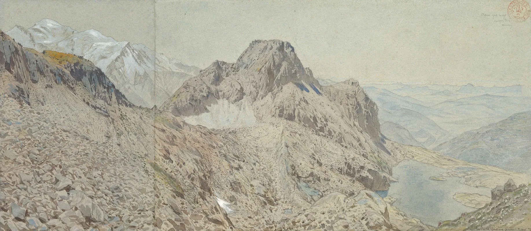 Mont Blanc Seen From The Massif Les Aiguilles Rouges