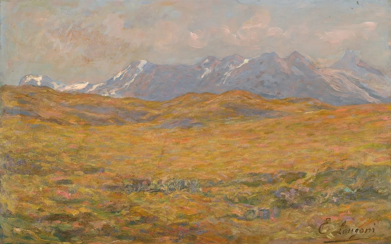Montagna Alta Wall Art by Emilio Longoni - High-Resolution Digital Print