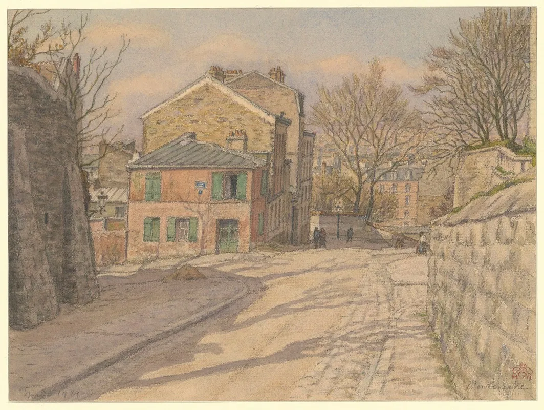 Montmartre Angle De La Rue Des Saules Et De La Rue De Labreuvoir