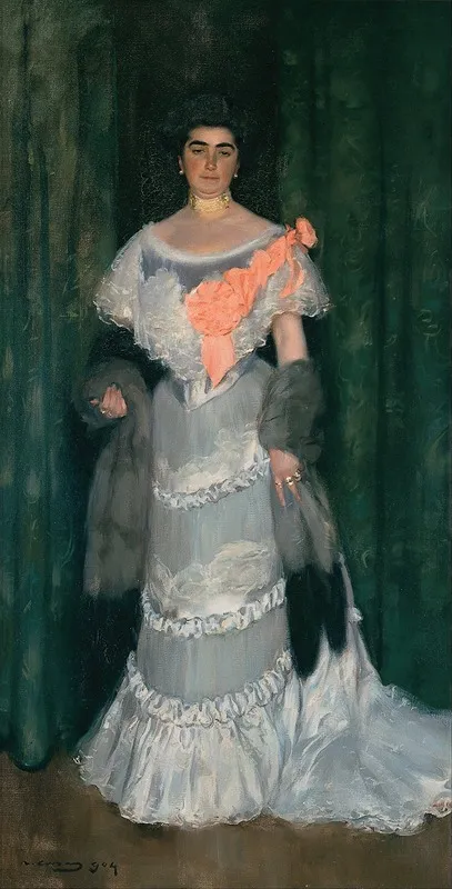 Montserrat Casas De Nieto In Evening Dress