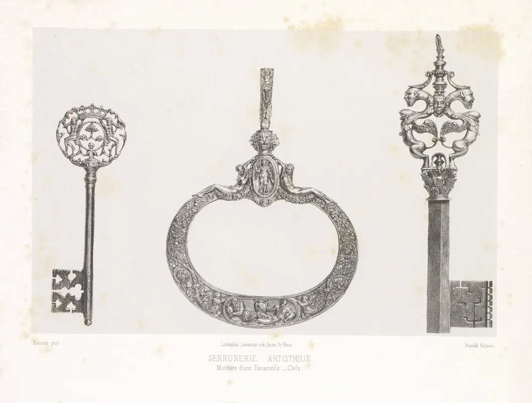 Monture Dune Escarcelle Clefs Wall Art by Joseph Rose Lemercier - High-Resolution Digital Print