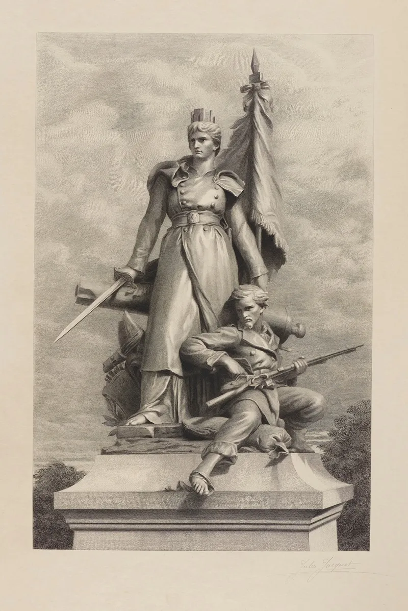 Monument Allegorique A La Defense De Paris Wall Art by Louis-Ernest Barrias - High-Resolution Digital Print